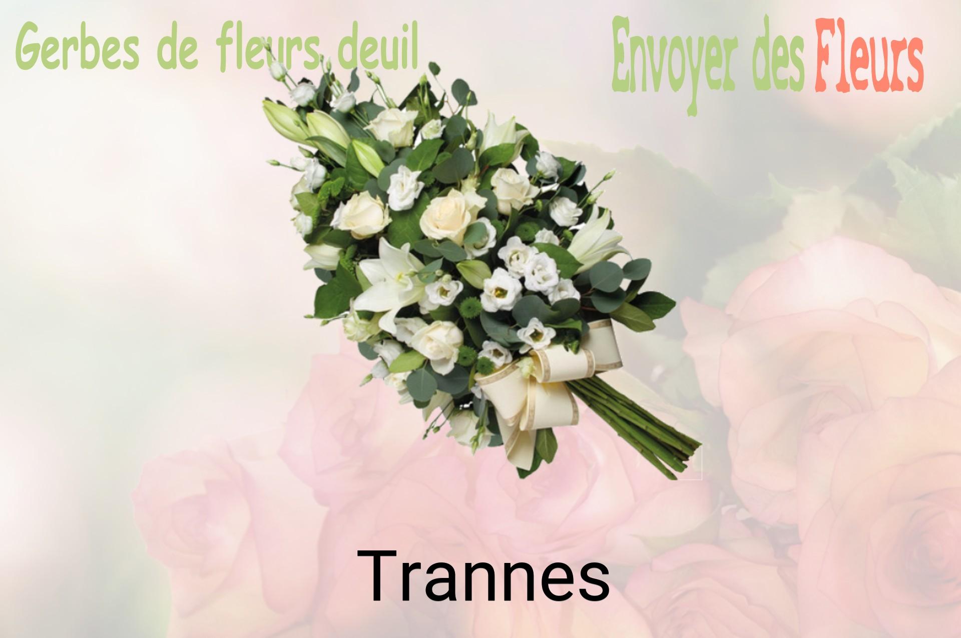 Gerbe de fleurs de deuil livrée à Trannes